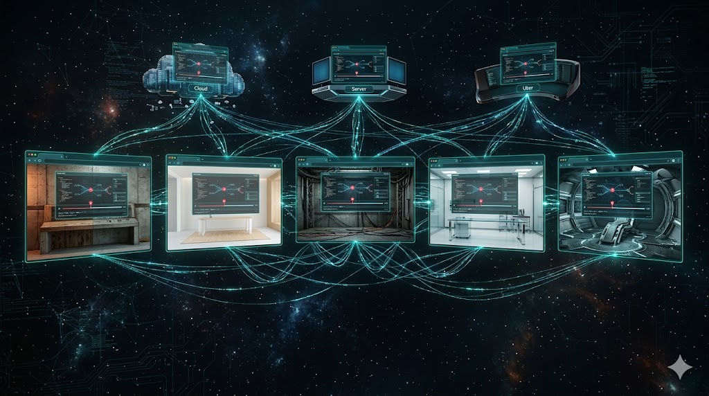 Multi-environment regression testing network